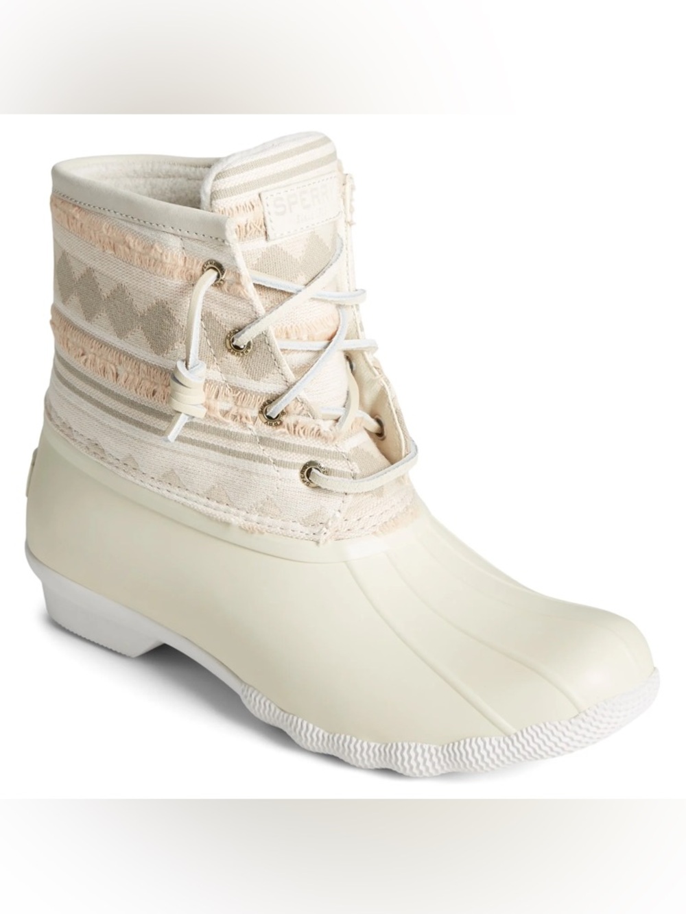 Women’s Sperry Top Sider Saltwater Stripe Tan Duck Boots